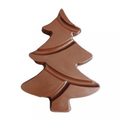 Vánoční čokoláda stromeček s malinami a mandlemi