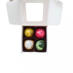 Krabička na 4 ks pralinek bílá