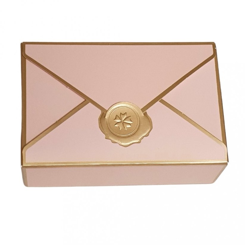 Dárková krabička DOPIS - Barevné varianty: růžová