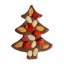 Vánoční čokoláda stromeček s malinami a mandlemi