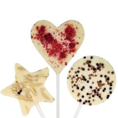 Lízátko z bílé čokolády